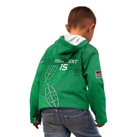 Kenya Rugby Custom Kid Hoodie Go Champions Simbas - Green Color