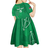 Kenya Rugby Custom Kid Short Sleeve Dress Go Champions Simbas - Green Color
