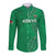Kenya Rugby Custom Long Sleeve Button Shirt Go Champions Simbas - Green Color