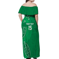 Kenya Rugby Custom Off Shoulder Maxi Dress Go Champions Simbas - Green Color
