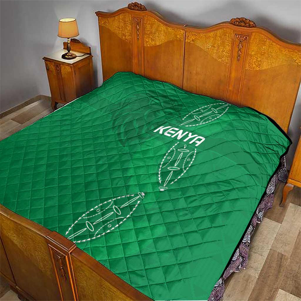 Kenya Rugby Quilt Go Champions Simbas - Green Color