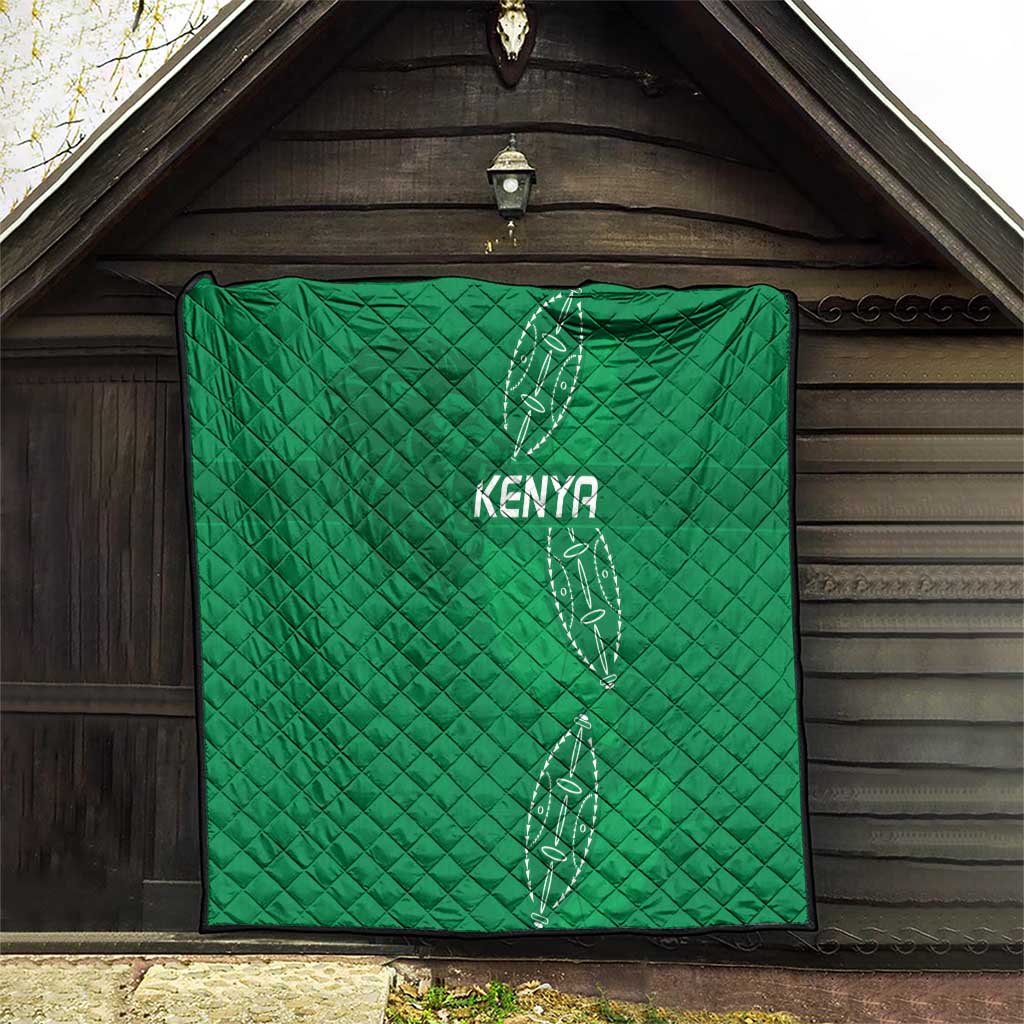 Kenya Rugby Quilt Go Champions Simbas - Green Color