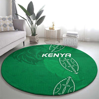 Kenya Rugby Round Carpet Go Champions Simbas - Green Color