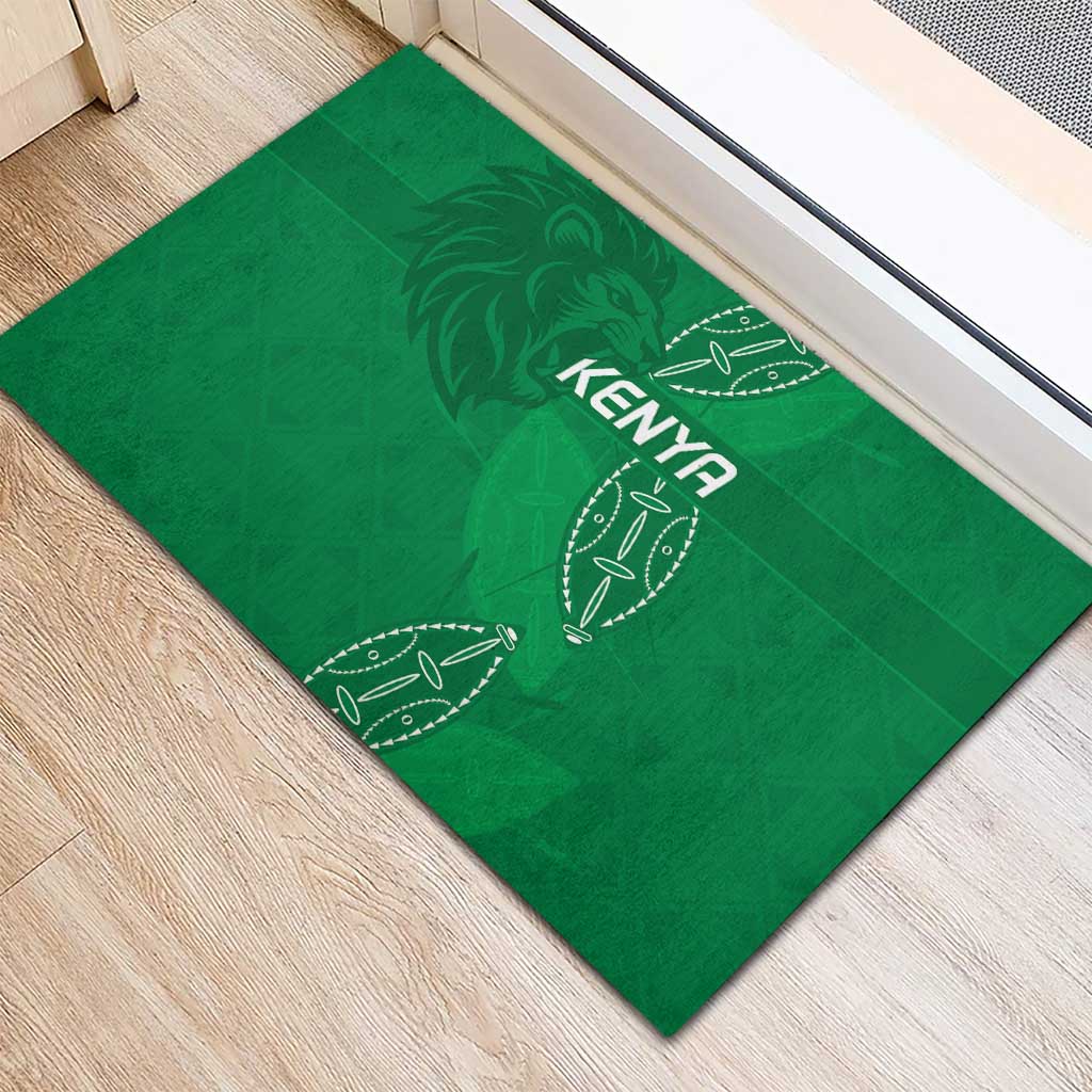 Kenya Rugby Rubber Doormat Go Champions Simbas - Green Color