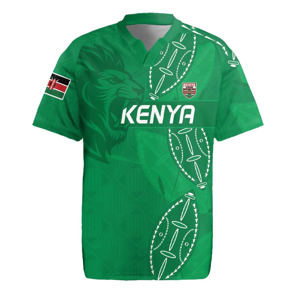 Kenya Rugby Custom Rugby Jersey Go Champions Simbas - Green Color