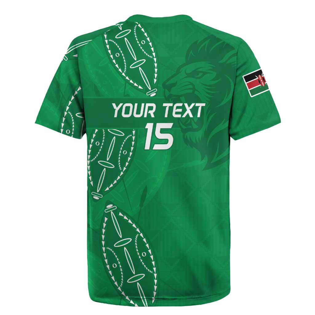 Kenya Rugby Custom Rugby Jersey Go Champions Simbas - Green Color