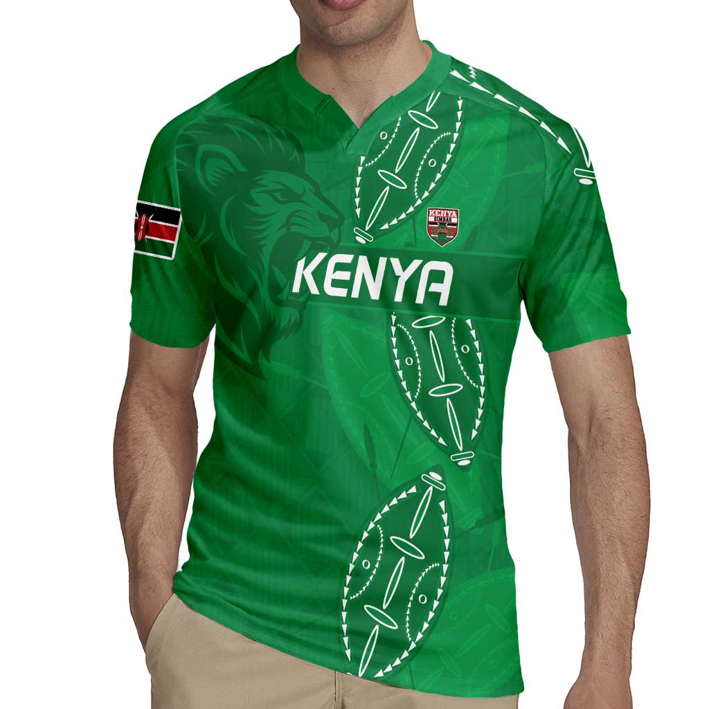 Kenya Rugby Custom Rugby Jersey Go Champions Simbas - Green Color
