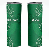 Kenya Rugby Custom Skinny Tumbler Go Champions Simbas - Green Color