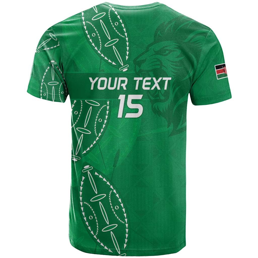 Kenya Rugby Custom T Shirt Go Champions Simbas - Green Color