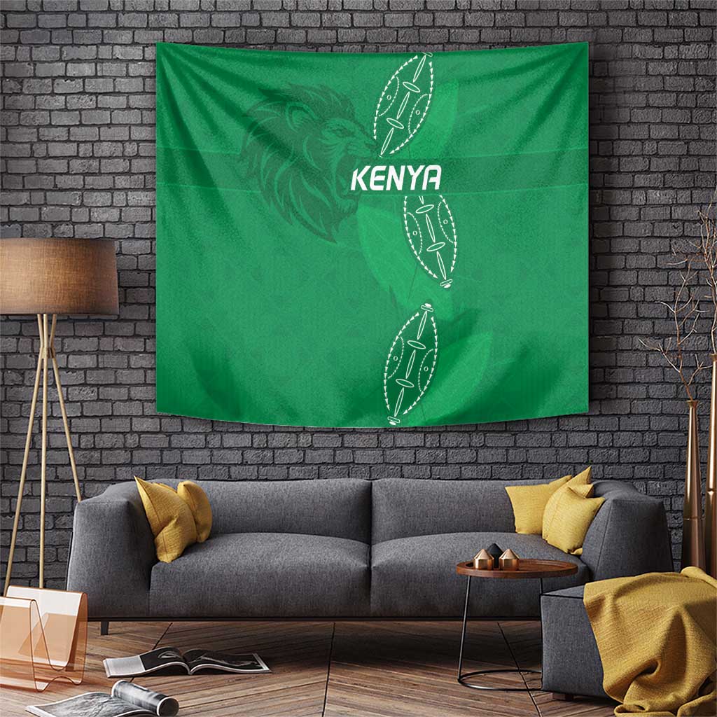 Kenya Rugby Tapestry Go Champions Simbas - Green Color