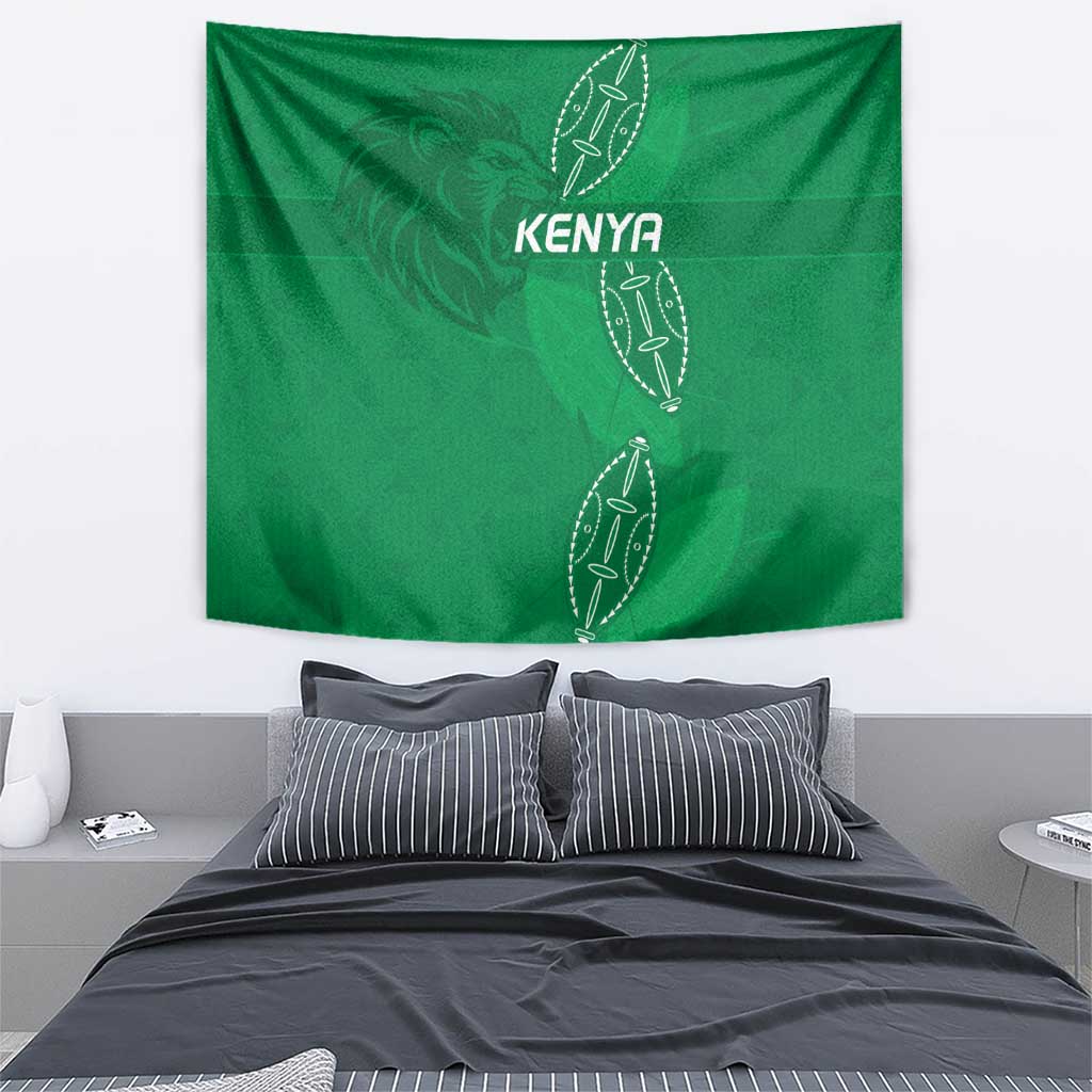 Kenya Rugby Tapestry Go Champions Simbas - Green Color