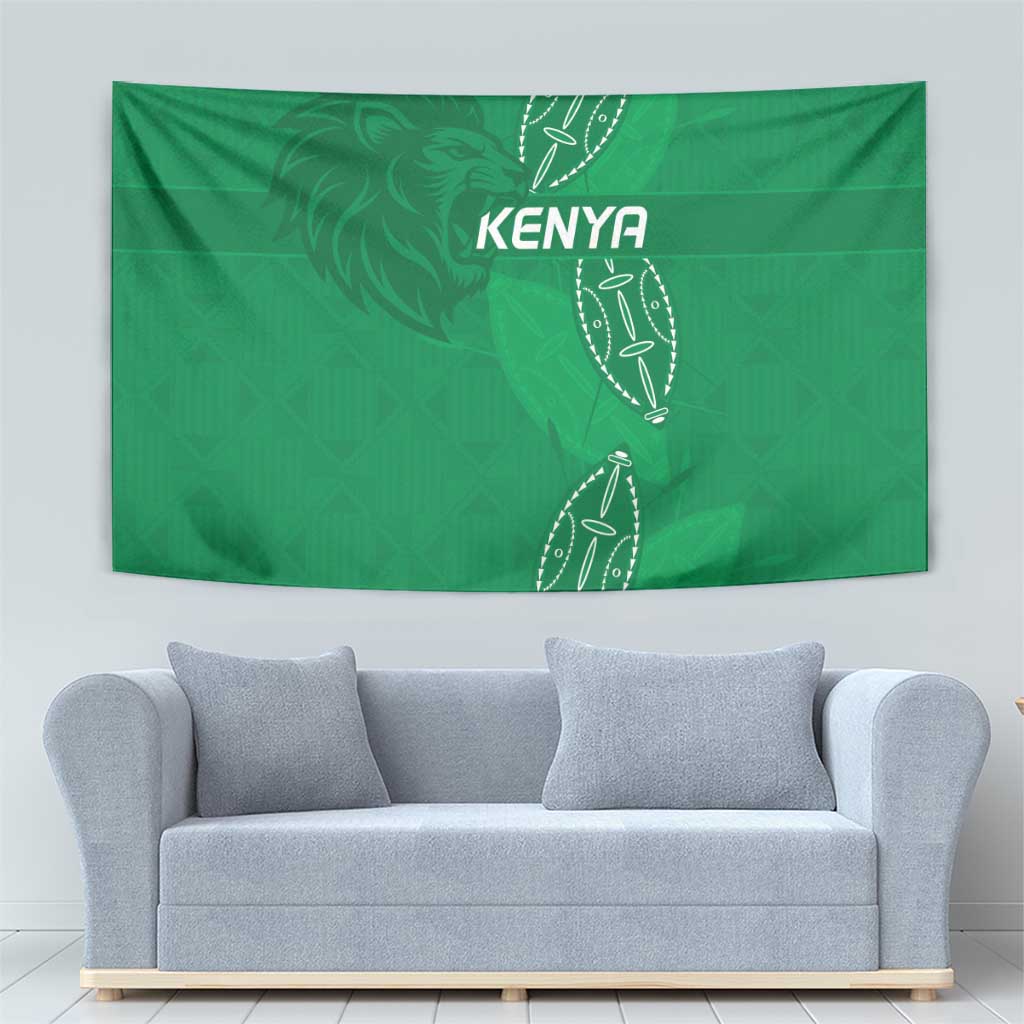 Kenya Rugby Tapestry Go Champions Simbas - Green Color