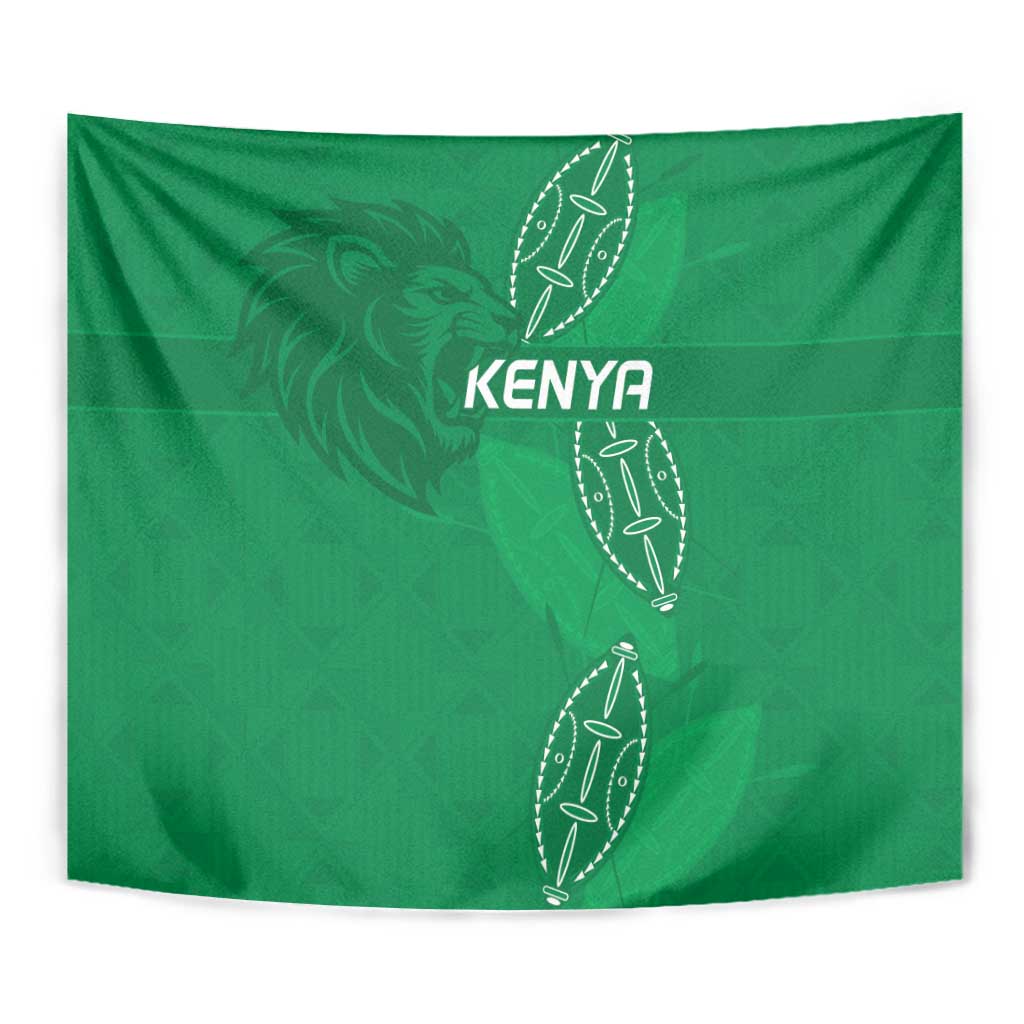 Kenya Rugby Tapestry Go Champions Simbas - Green Color