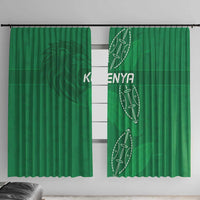 Kenya Rugby Window Curtain Go Champions Simbas - Green Color