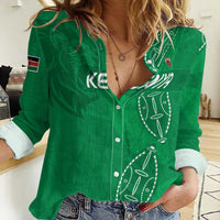 Kenya Rugby Custom Women Casual Shirt Go Champions Simbas - Green Color