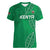 Kenya Rugby Custom Women V-Neck T-Shirt Go Champions Simbas - Green Color