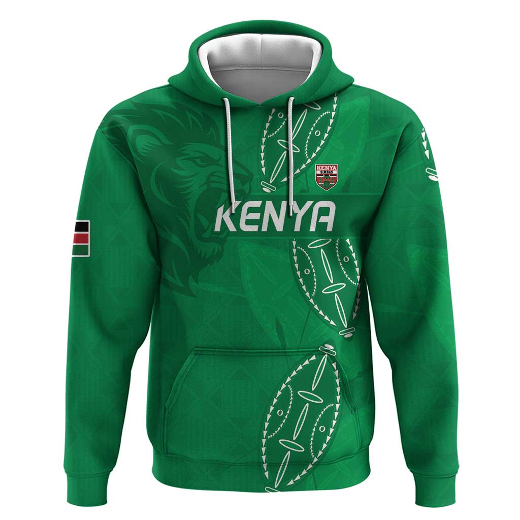 Kenya Rugby Custom Zip Hoodie Go Champions Simbas - Green Color