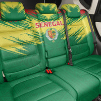 Senegal Rugby Back Car Seat Cover Lion With Coat Of Arms - African Pattern