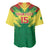 Senegal Rugby Custom Baseball Jersey Lion With Coat Of Arms - African Pattern