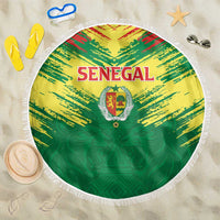 Senegal Rugby Beach Blanket Lion With Coat Of Arms - African Pattern