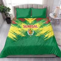 Senegal Rugby Bedding Set Lion With Coat Of Arms - African Pattern