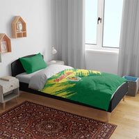 Senegal Rugby Bedding Set Lion With Coat Of Arms - African Pattern