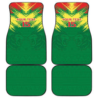Senegal Rugby Car Mats Lion With Coat Of Arms - African Pattern