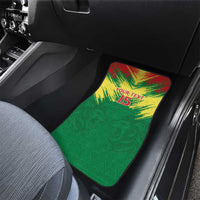 Senegal Rugby Car Mats Lion With Coat Of Arms - African Pattern