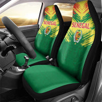 Senegal Rugby Car Seat Cover Lion With Coat Of Arms - African Pattern