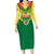 Senegal Rugby Custom Family Matching Long Sleeve Bodycon Dress and Hawaiian Shirt Lion With Coat Of Arms - African Pattern