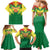 Senegal Rugby Custom Family Matching Mermaid Dress and Hawaiian Shirt Lion With Coat Of Arms - African Pattern