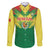 Senegal Rugby Custom Family Matching Mermaid Dress and Hawaiian Shirt Lion With Coat Of Arms - African Pattern