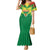 Senegal Rugby Custom Family Matching Mermaid Dress and Hawaiian Shirt Lion With Coat Of Arms - African Pattern