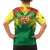 Senegal Rugby Custom Family Matching Off The Shoulder Long Sleeve Dress and Hawaiian Shirt Lion With Coat Of Arms - African Pattern