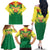 Senegal Rugby Custom Family Matching Off The Shoulder Long Sleeve Dress and Hawaiian Shirt Lion With Coat Of Arms - African Pattern