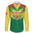 Senegal Rugby Custom Family Matching Off The Shoulder Long Sleeve Dress and Hawaiian Shirt Lion With Coat Of Arms - African Pattern
