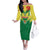 Senegal Rugby Custom Family Matching Off The Shoulder Long Sleeve Dress and Hawaiian Shirt Lion With Coat Of Arms - African Pattern