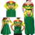 Senegal Rugby Custom Family Matching Off Shoulder Maxi Dress and Hawaiian Shirt Lion With Coat Of Arms - African Pattern