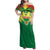 Senegal Rugby Custom Family Matching Off Shoulder Maxi Dress and Hawaiian Shirt Lion With Coat Of Arms - African Pattern