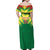 Senegal Rugby Custom Family Matching Off Shoulder Maxi Dress and Hawaiian Shirt Lion With Coat Of Arms - African Pattern
