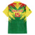 Senegal Rugby Custom Family Matching Short Sleeve Bodycon Dress and Hawaiian Shirt Lion With Coat Of Arms - African Pattern
