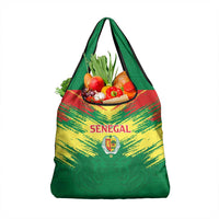 Senegal Rugby Grocery Bag Lion With Coat Of Arms - African Pattern