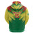 Senegal Rugby Custom Hoodie Lion With Coat Of Arms - African Pattern