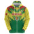 Senegal Rugby Custom Hoodie Lion With Coat Of Arms - African Pattern