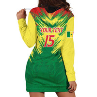 Senegal Rugby Custom Hoodie Dress Lion With Coat Of Arms - African Pattern