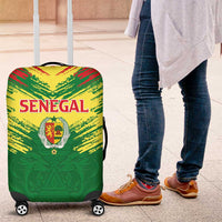Senegal Rugby Luggage Cover Lion With Coat Of Arms - African Pattern