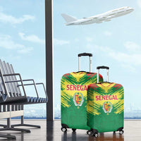 Senegal Rugby Luggage Cover Lion With Coat Of Arms - African Pattern