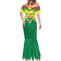Senegal Rugby Custom Mermaid Dress Lion With Coat Of Arms - African Pattern