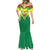 Senegal Rugby Custom Mermaid Dress Lion With Coat Of Arms - African Pattern