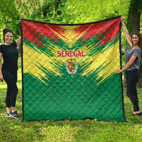 Senegal Rugby Quilt Lion With Coat Of Arms - African Pattern